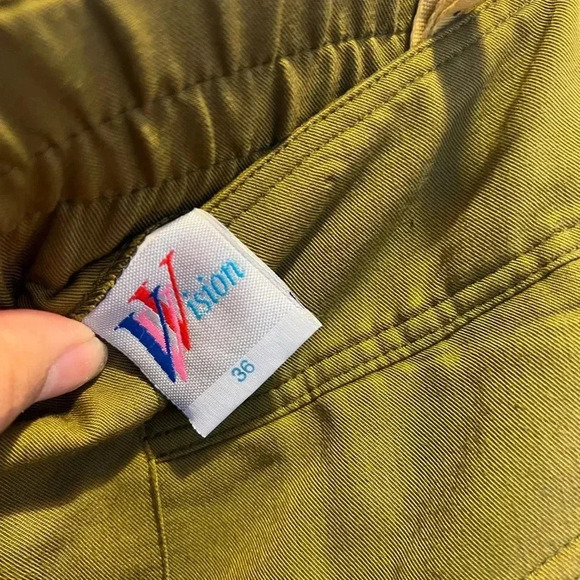 Wide Leg Olive Pants - Picture 4 of 9